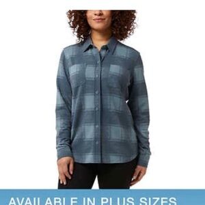32 Degrees Ladies' Cozy Knit Stretch Plaid Top